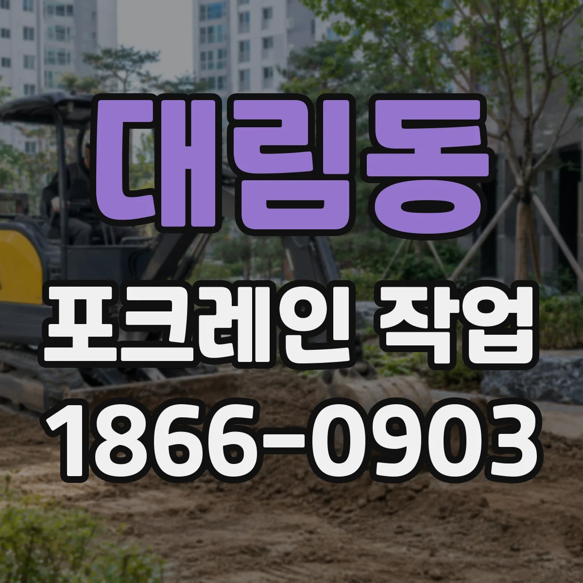 대림동 포크레인 작업