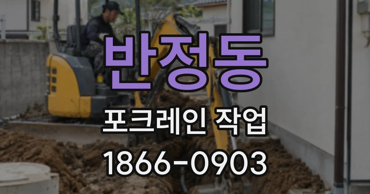 반정동 포크레인 작업