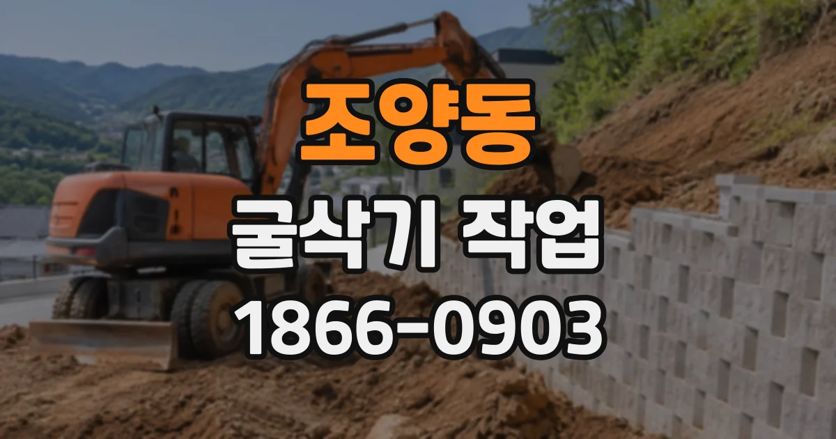 조양동 굴삭기작업