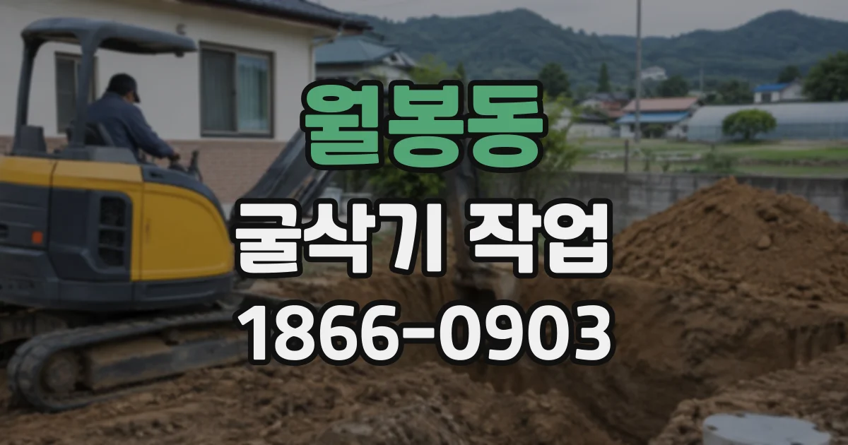 월봉동 굴삭기작업