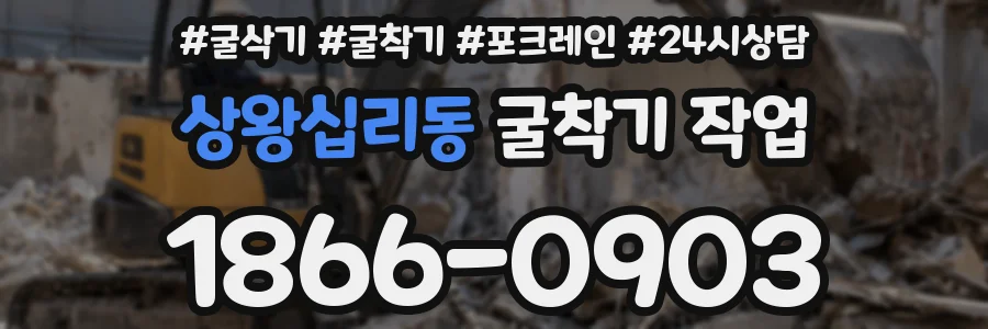 상왕십리동 굴착기 작업