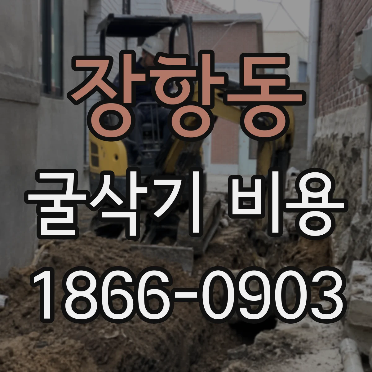 장항동 굴삭기 비용