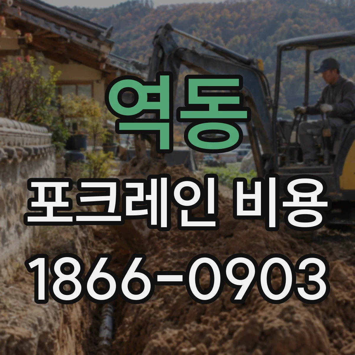 역동 포크레인 비용