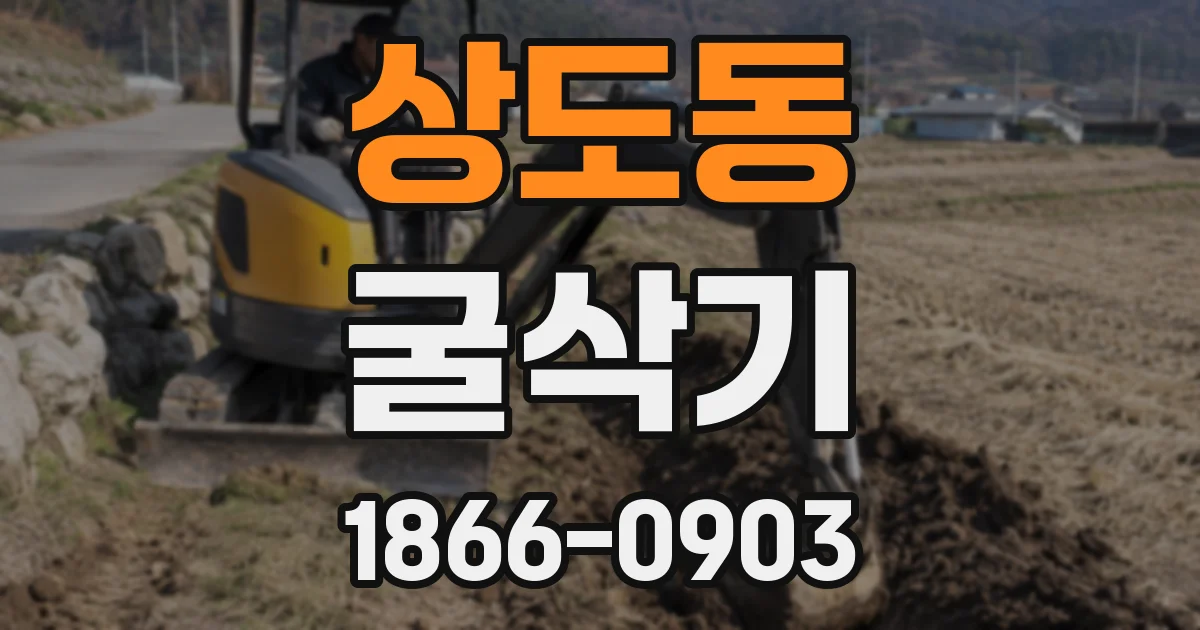 상도동 굴삭기