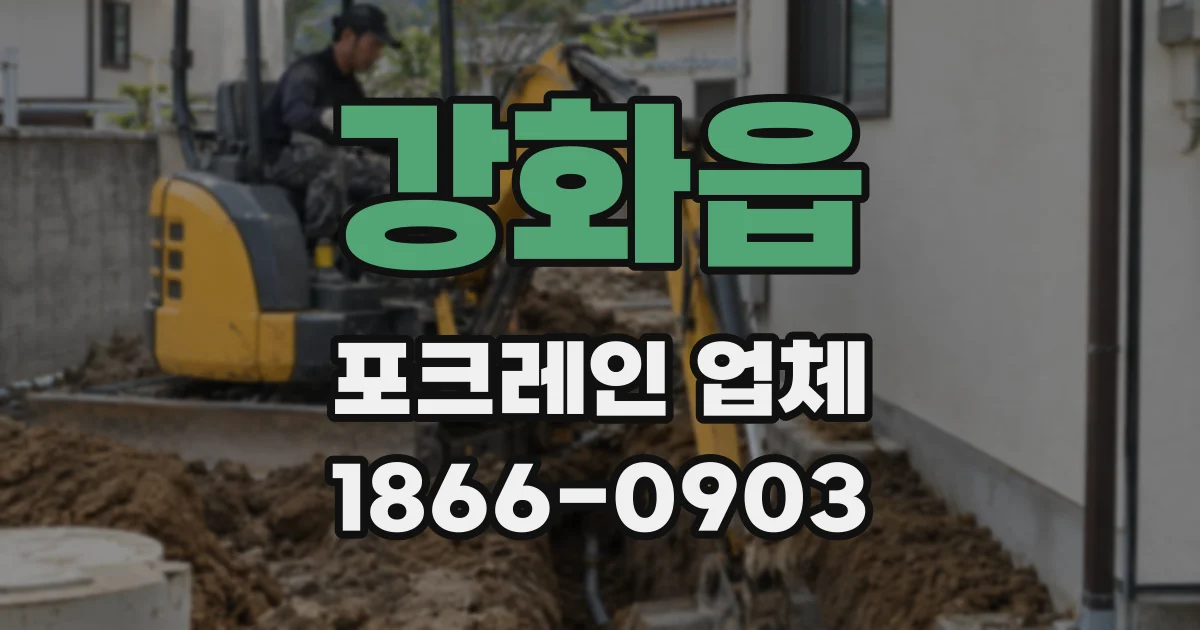 강화읍 포크레인 업체