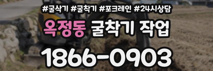 옥정동 굴착기 작업