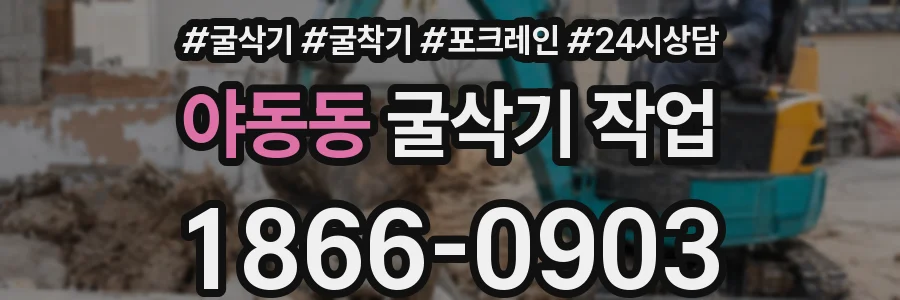 야동동 굴삭기 작업