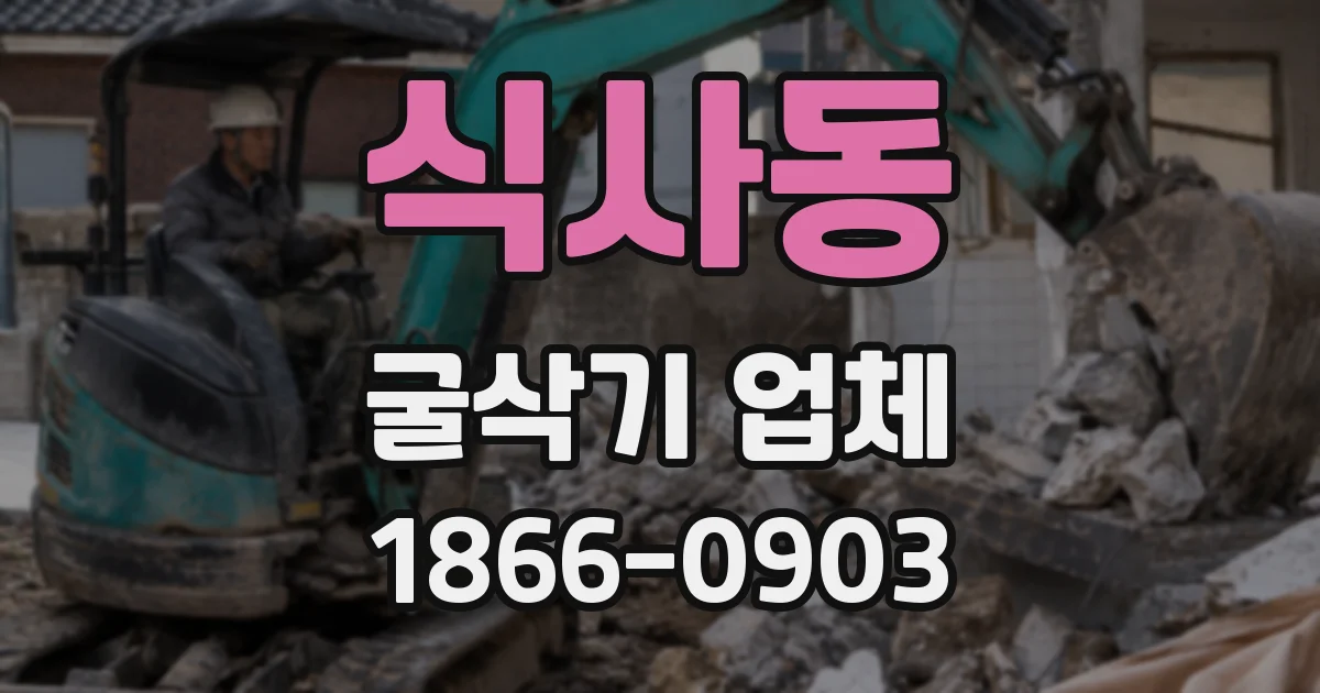 식사동 굴삭기 업체