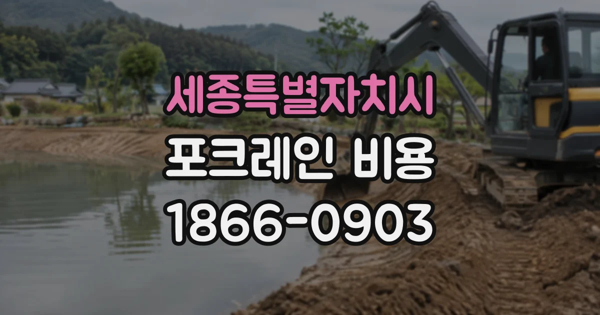 세종특별자치시 포크레인비용