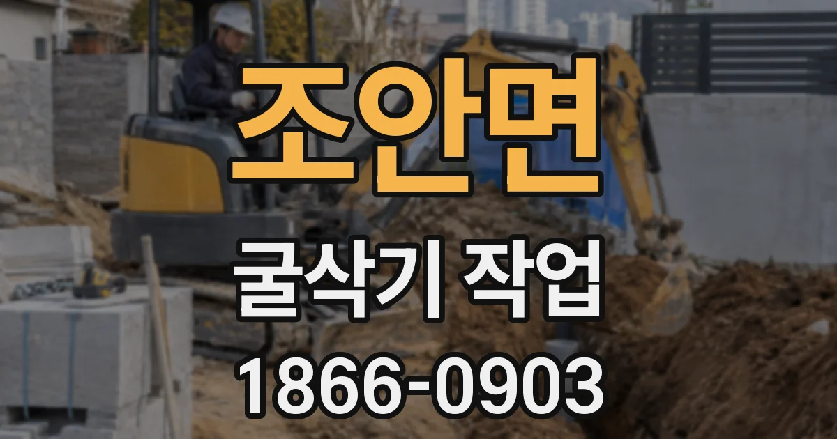 조안면 굴삭기 작업