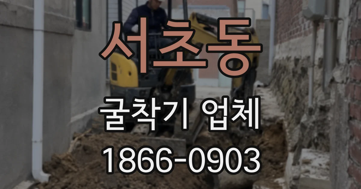서초동 굴착기 업체