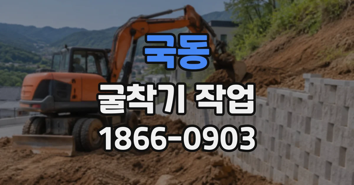 국동 굴착기작업