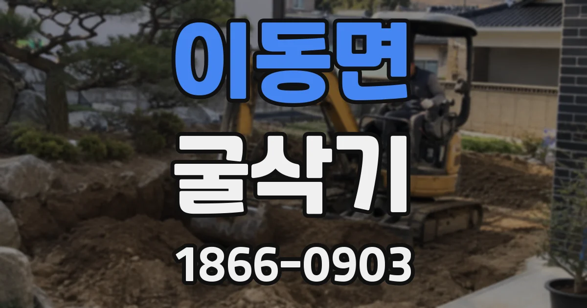 이동면 굴삭기