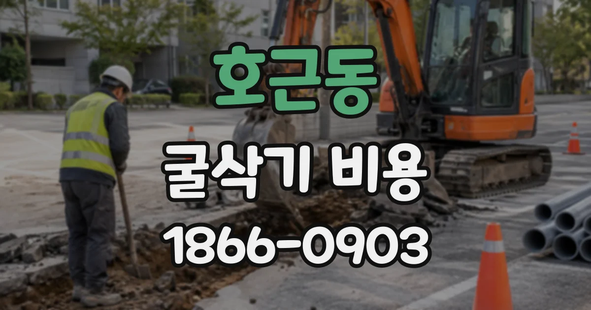 호근동 굴삭기비용