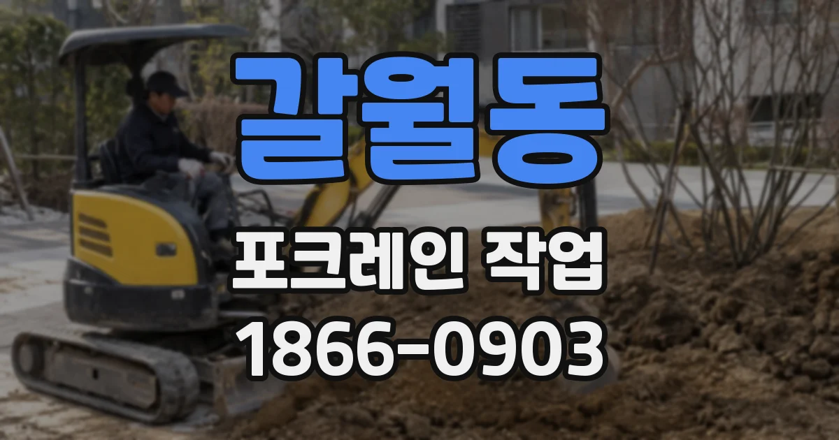 갈월동 포크레인 작업