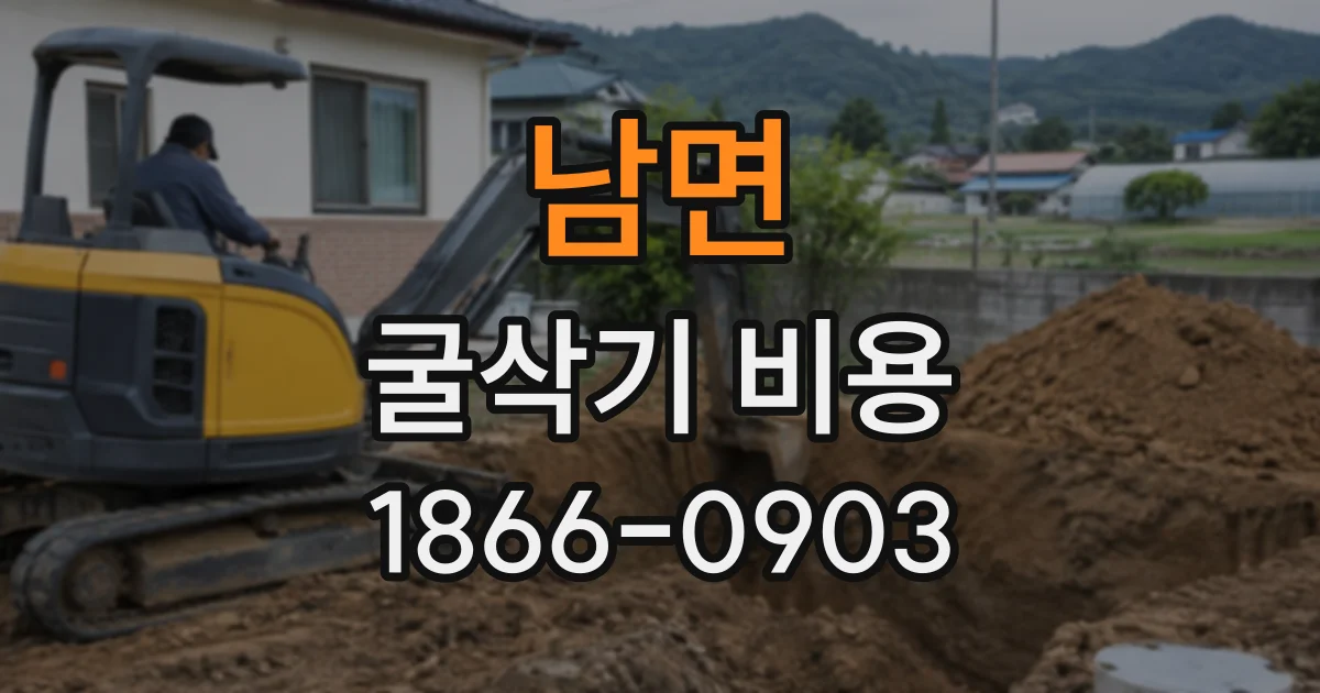 남면 굴삭기비용