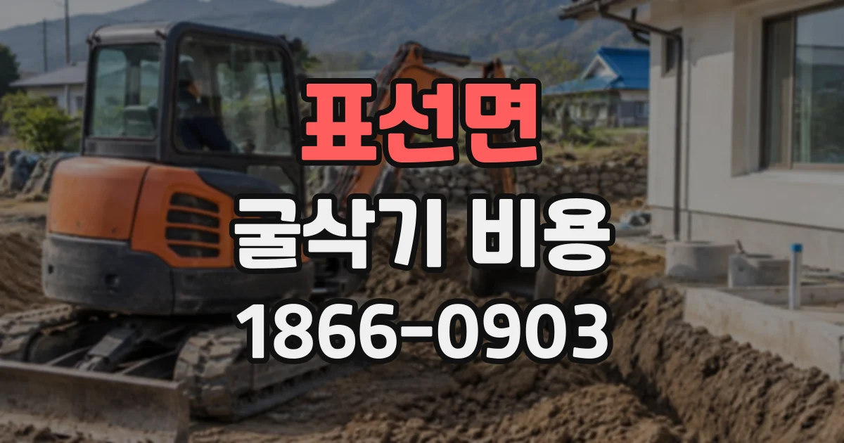표선면 굴삭기비용