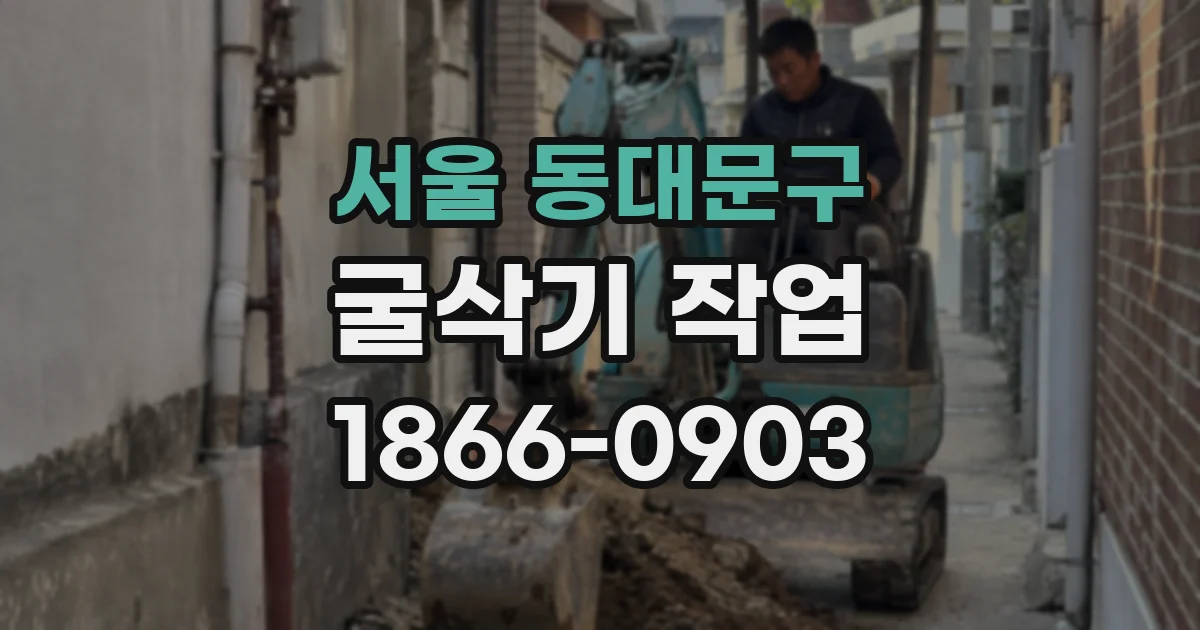 서울 동대문구 굴삭기 작업