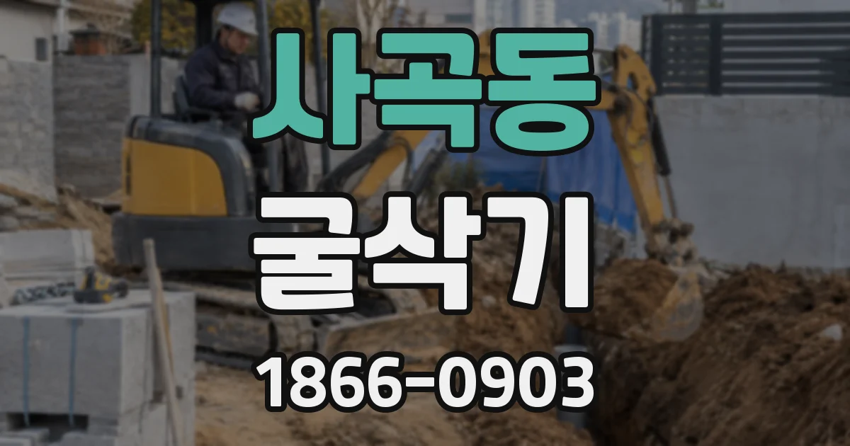 사곡동 굴삭기