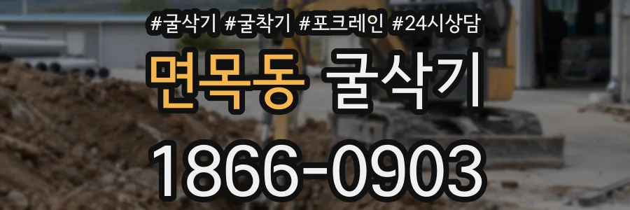 면목동 굴삭기