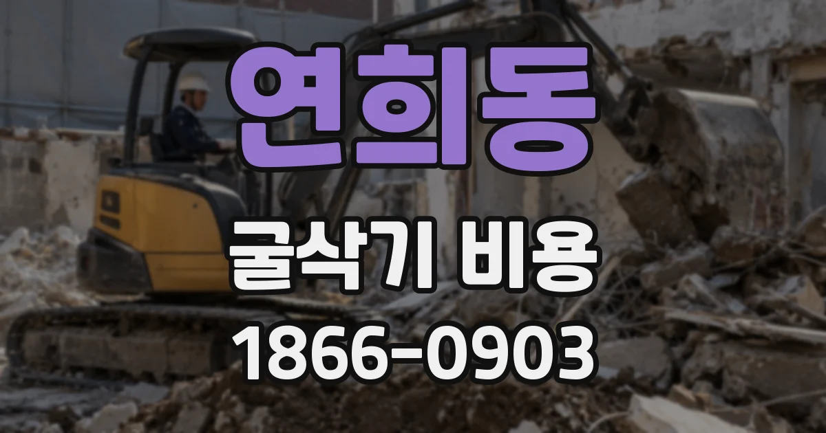 연희동 굴삭기 비용