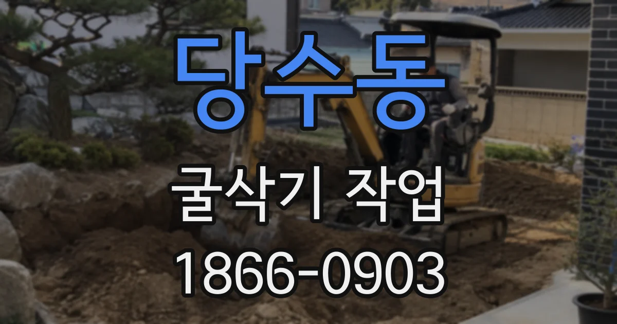 당수동 굴삭기 작업