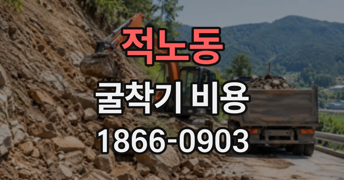 적노동 굴착기비용