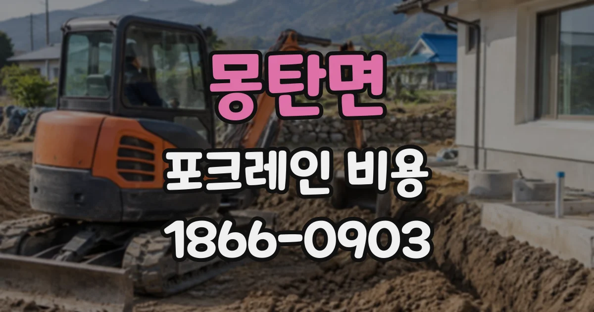 몽탄면 포크레인비용
