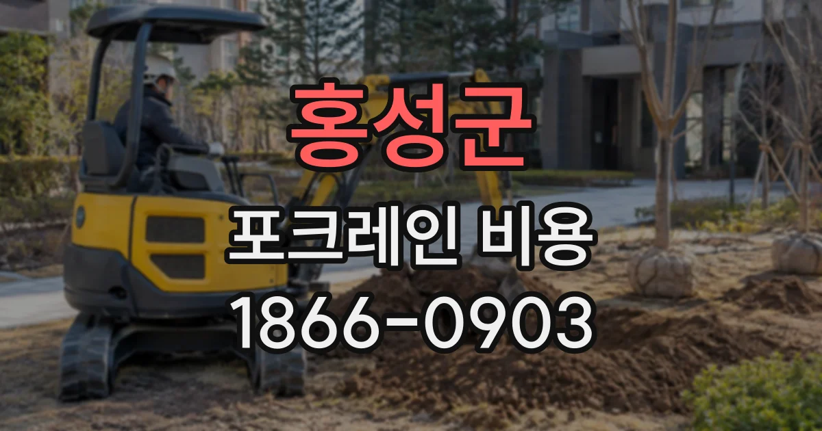홍성군 포크레인비용