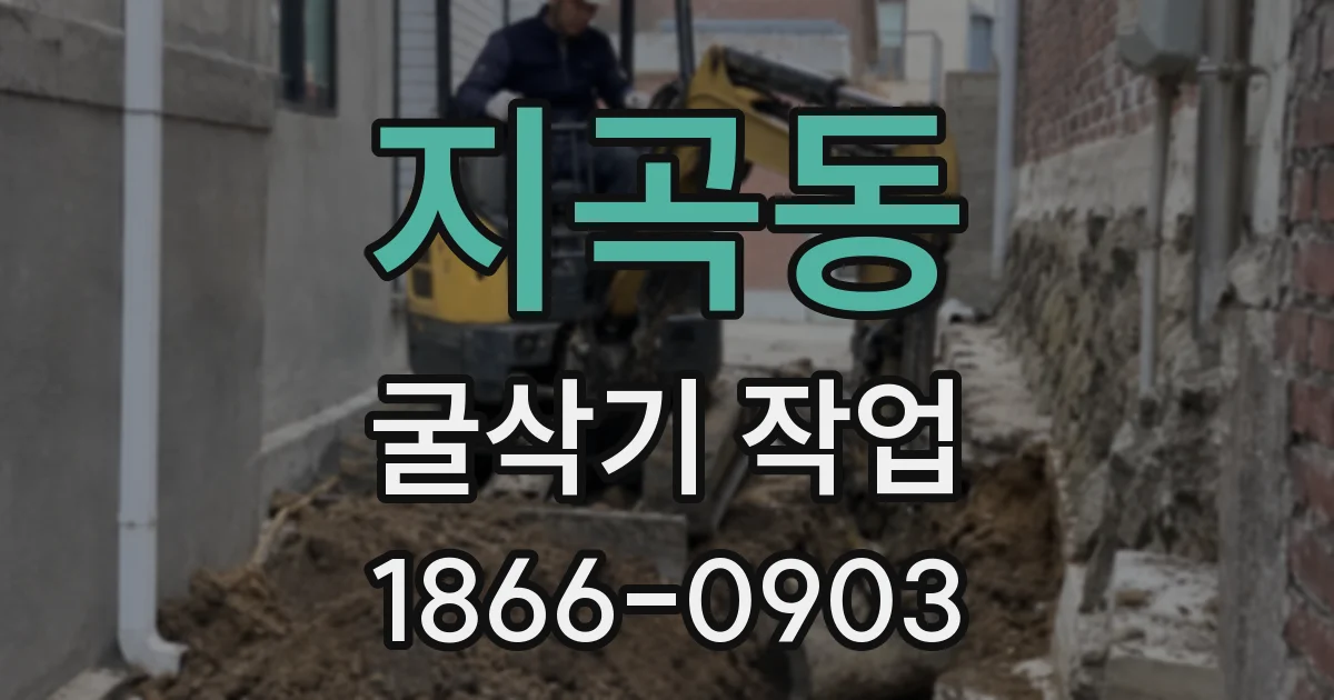 지곡동 굴삭기 작업
