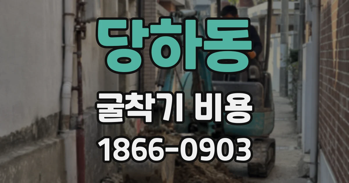 당하동 굴착기 비용