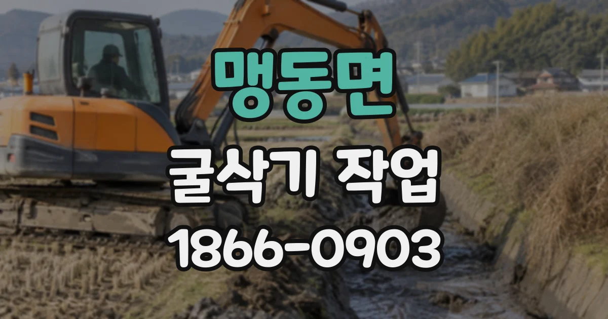 맹동면 굴삭기작업