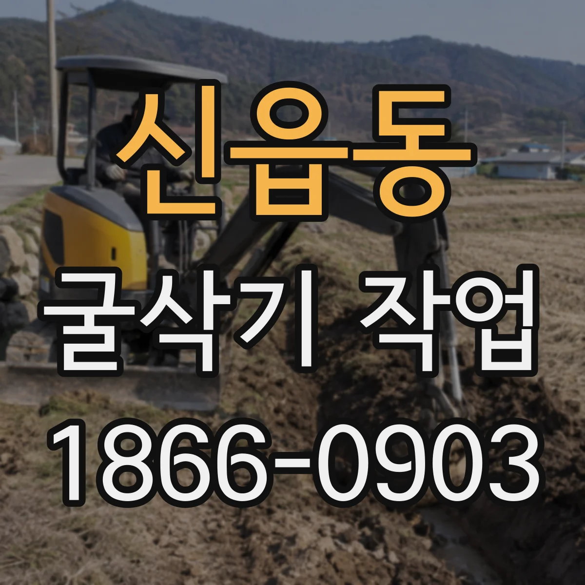 신읍동 굴삭기 작업