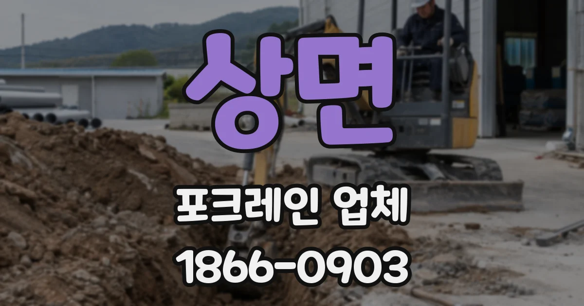 상면 포크레인 업체