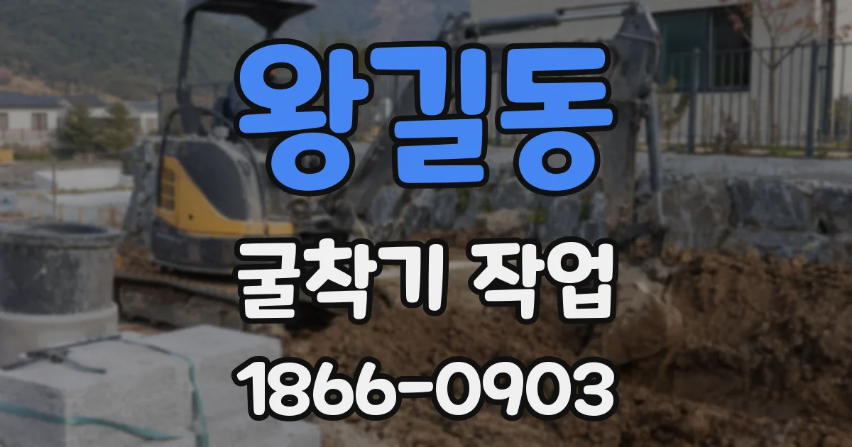 왕길동 굴착기 작업