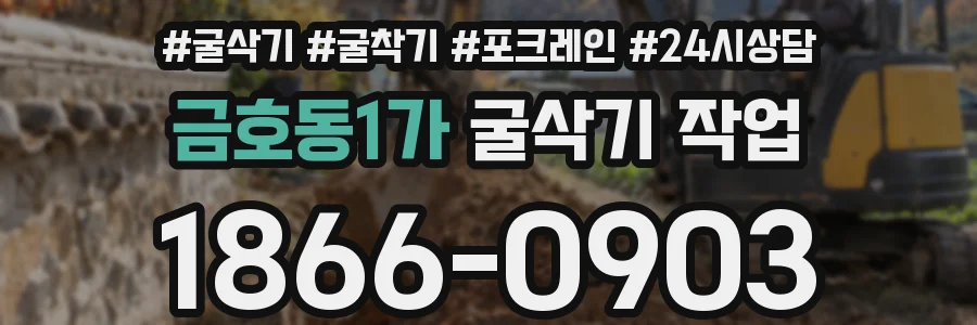 금호동1가 굴삭기 작업