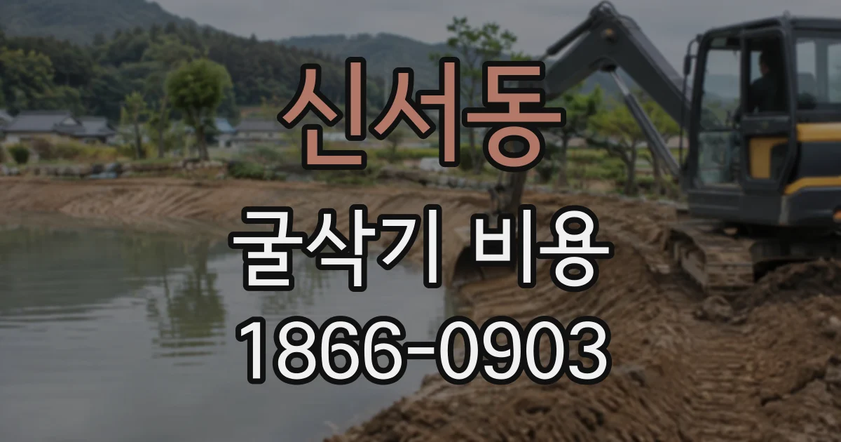 신서동 굴삭기비용