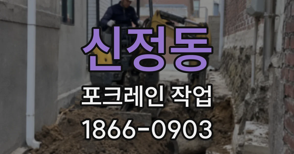 신정동 포크레인 작업