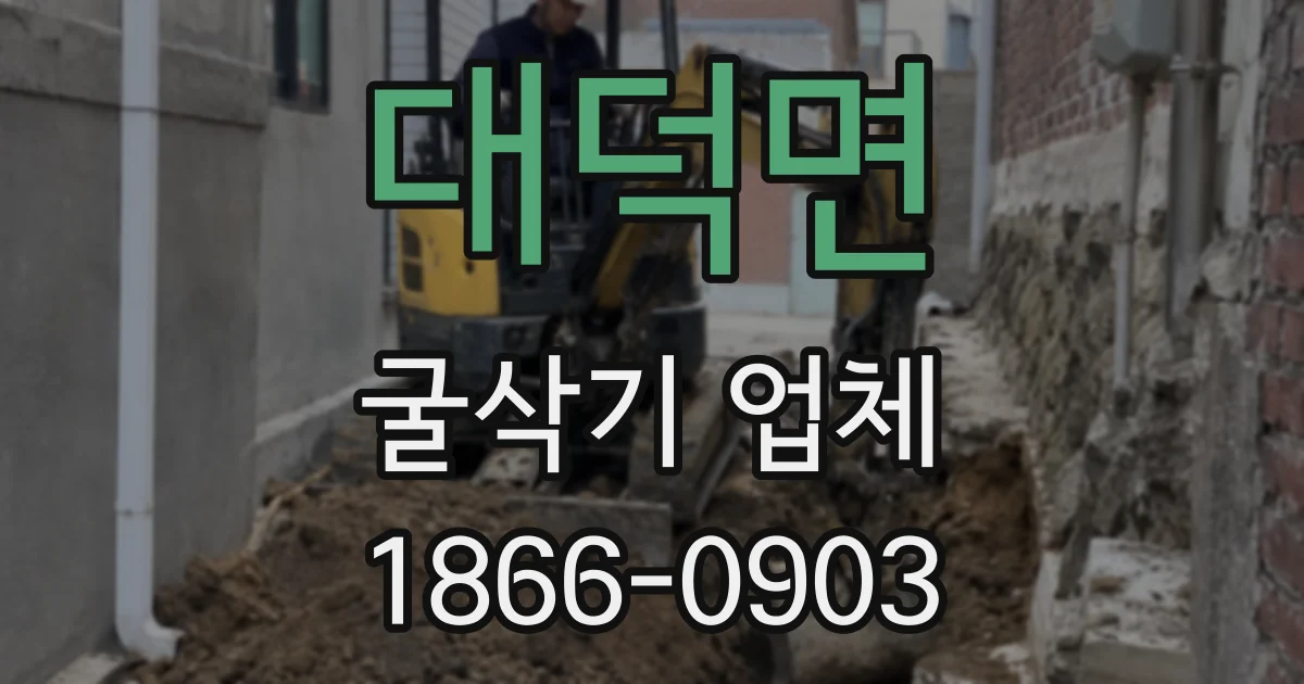 대덕면 굴삭기 업체