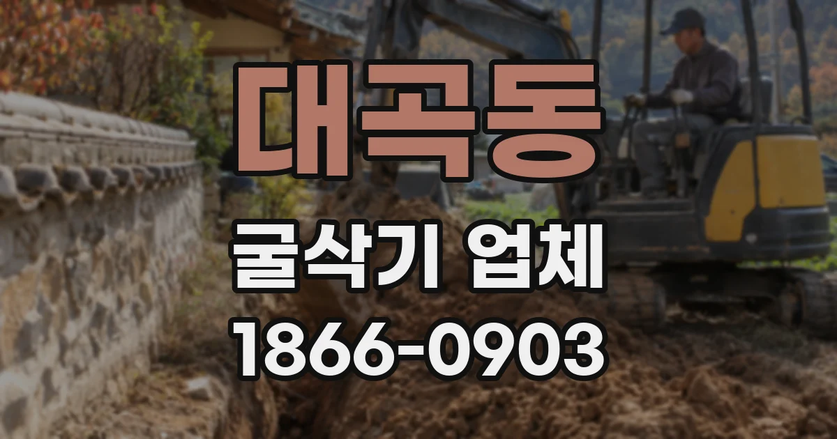 대곡동 굴삭기 업체