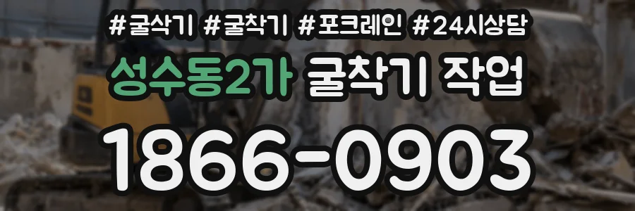 성수동2가 굴착기 작업