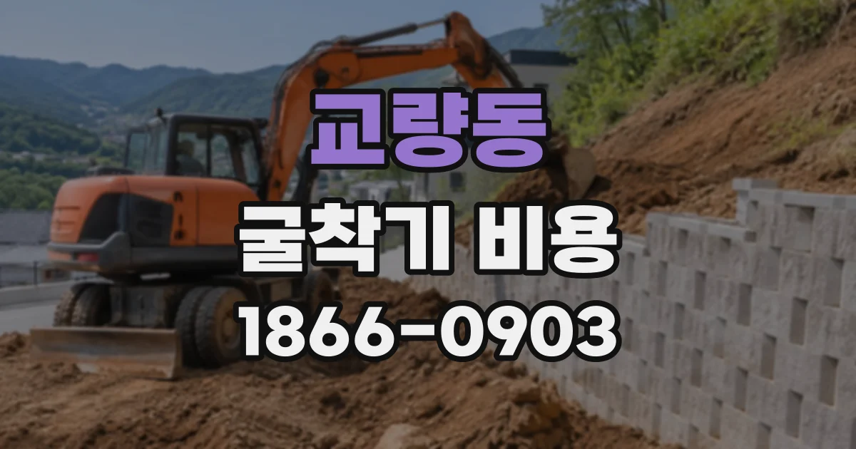 교량동 굴착기비용