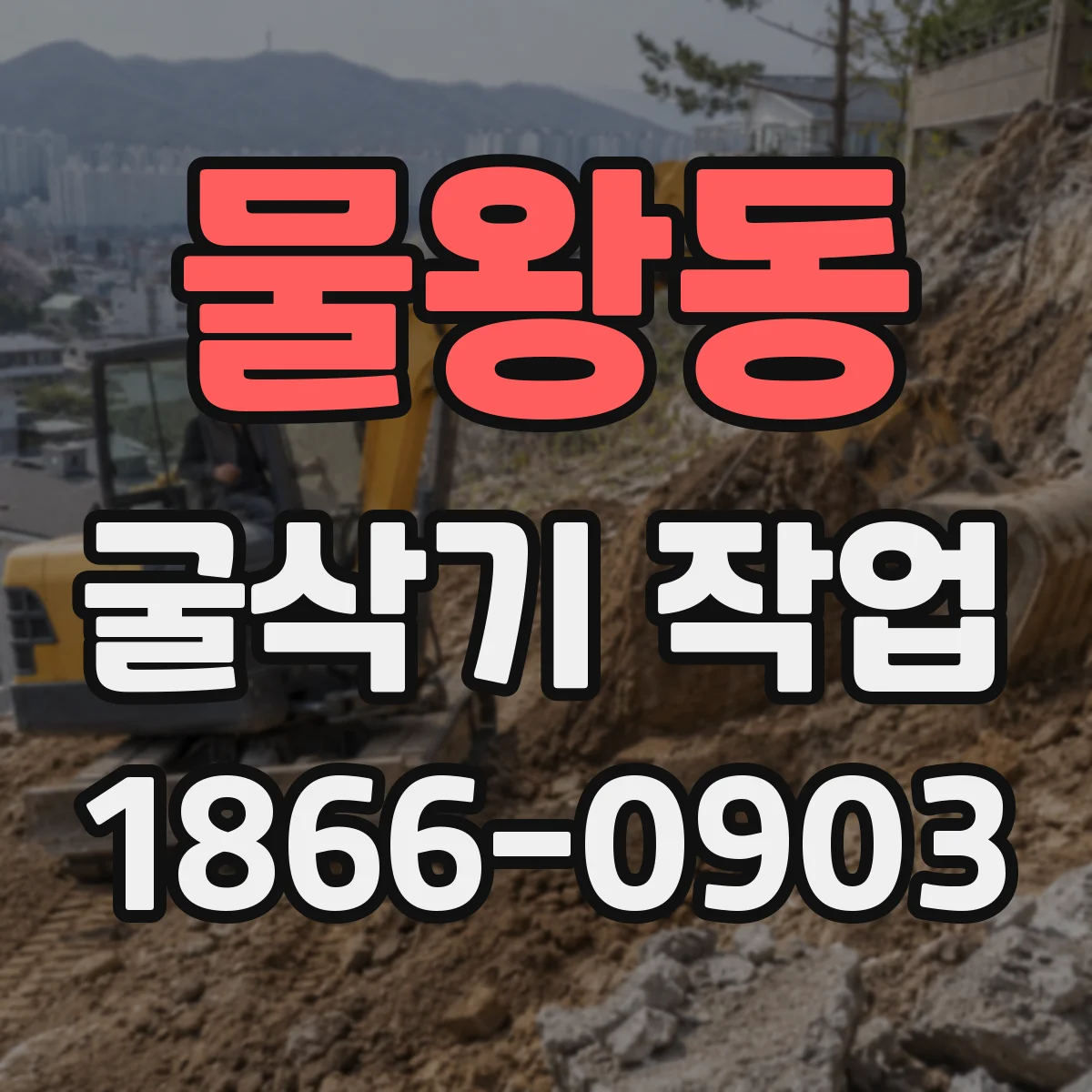 물왕동 굴삭기 작업