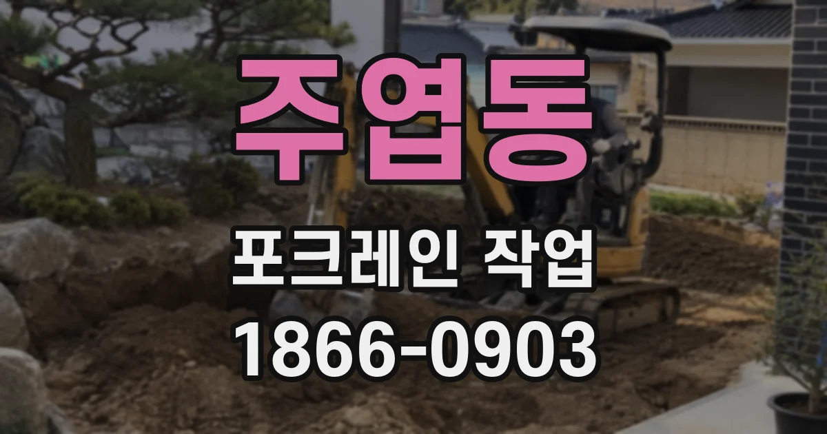 주엽동 포크레인 작업