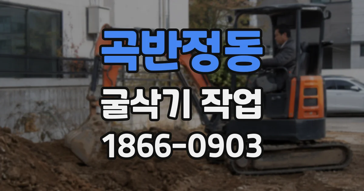 곡반정동 굴삭기 작업