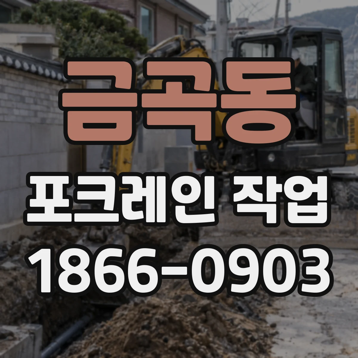 금곡동 포크레인 작업