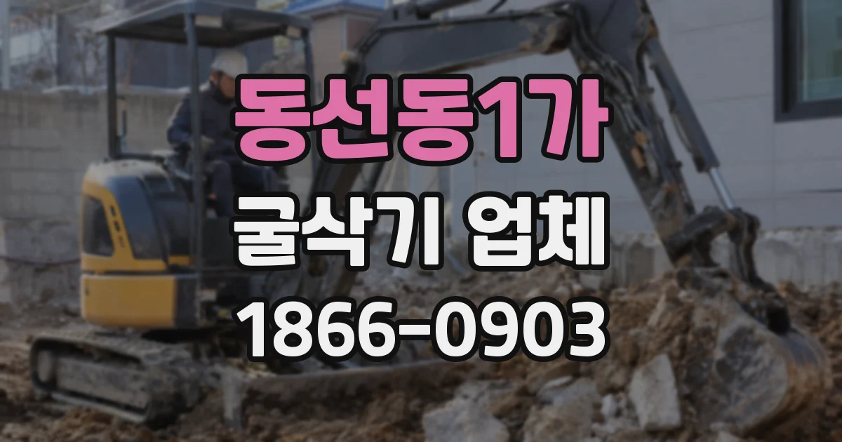 동선동1가 굴삭기 업체