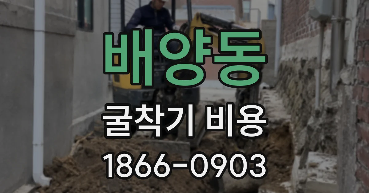 배양동 굴착기 비용