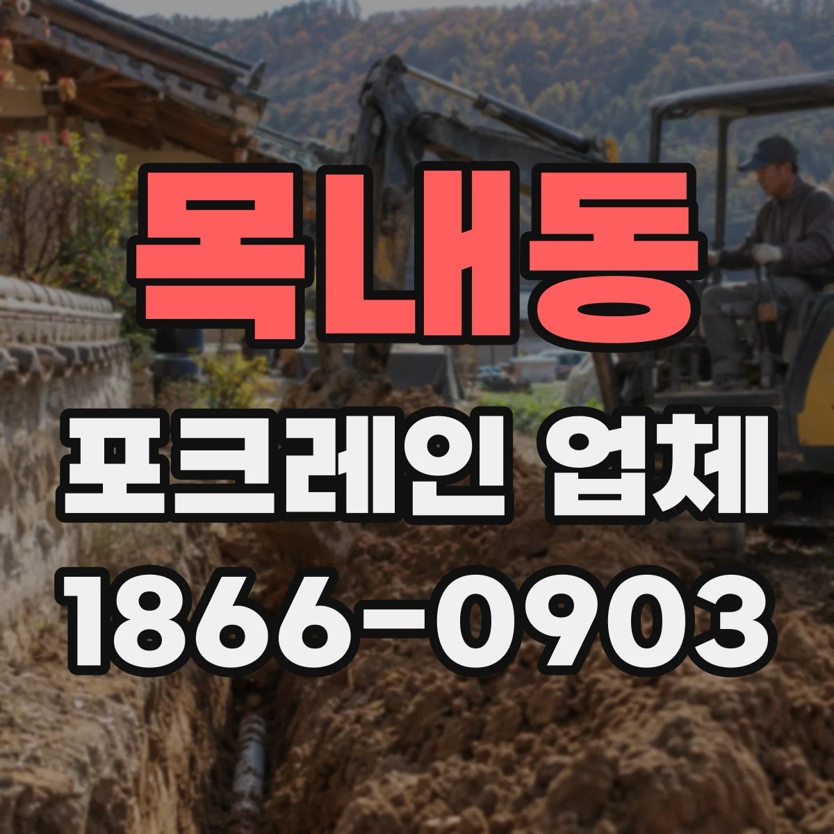 목내동 포크레인 업체