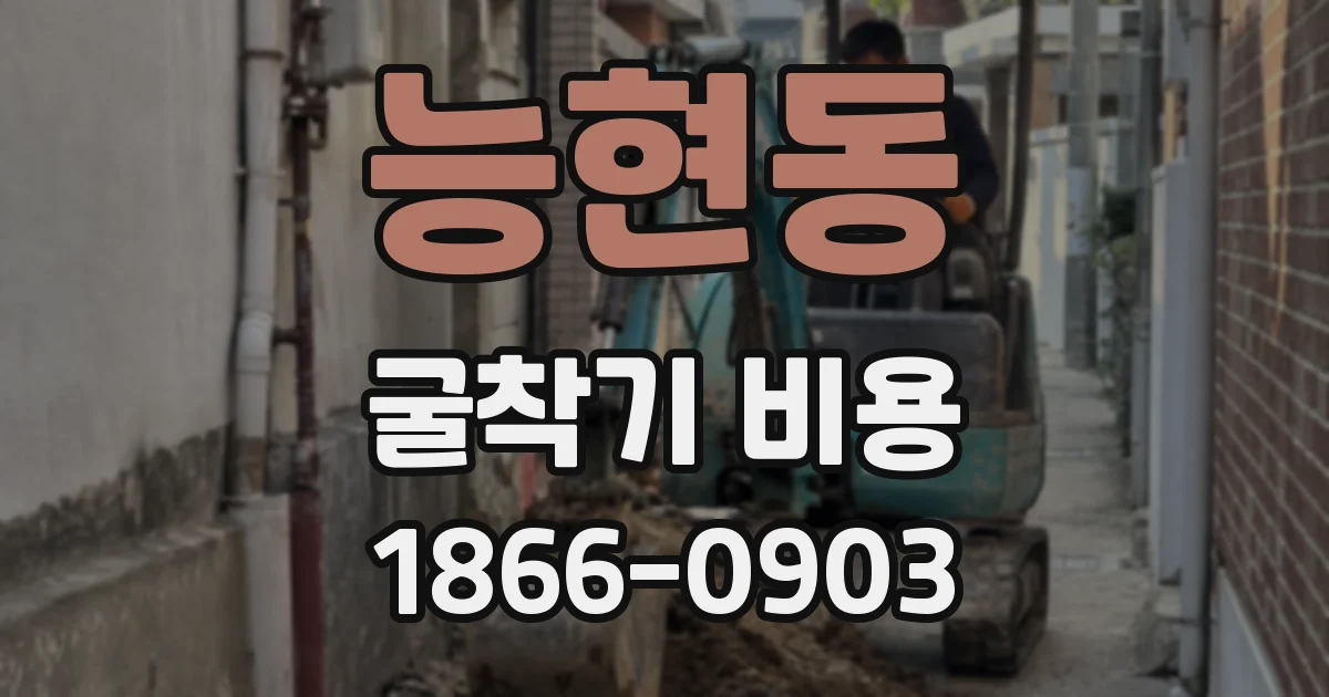 능현동 굴착기 비용